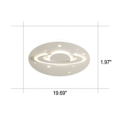 Creative Cartoon Planet Star LED Round Flush Mount Ceiling Light