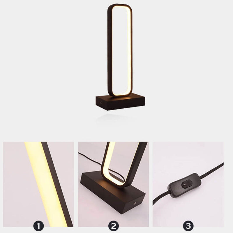 Modern Minimalist Ring Aluminum Silicone LED Table Lamp