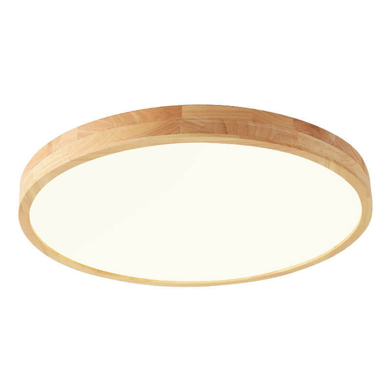 Nordic Massivholz Runde Ultra-Dünne LED Deckenleuchte 