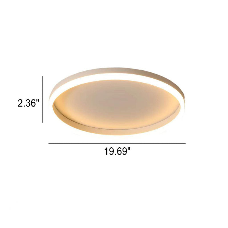 Nordic Minimalist Circle Ring Iron Acrylic LED Flush Mount Ceiling Light