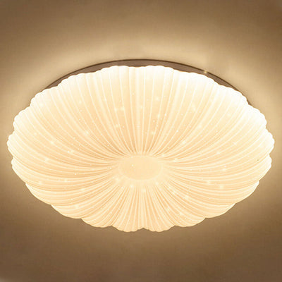 Modern Minimalist Shell Acrylic Round LED Flush Mount Ceiling Light