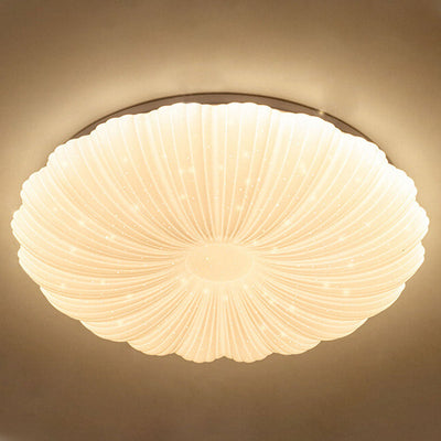 Modern Minimalist Shell Acrylic Round LED Flush Mount Ceiling Light