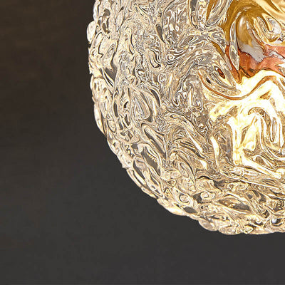 Modern Water Pattern Crystal Globe Ball 1-Light Ceiling Light