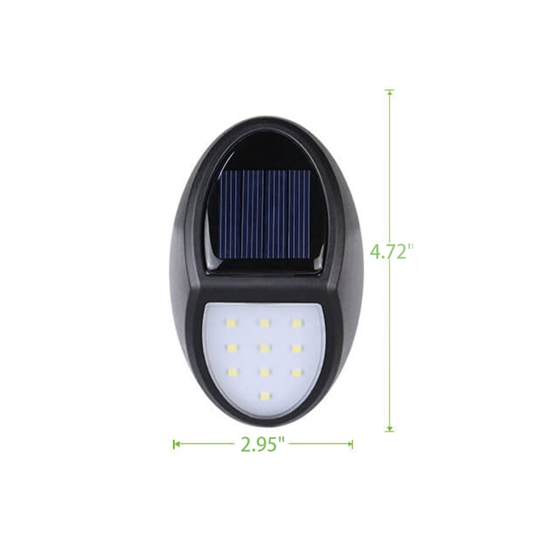 Lámpara de Aplique de Pared Exterior Ovalada Solar Simple 