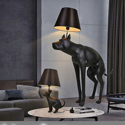 Modern Creative Dog Resin LED Table Lamp