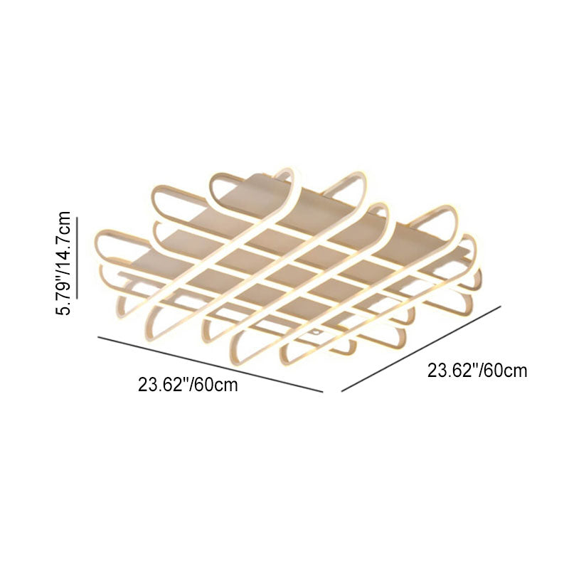 Moderne minimalistische Waffeleisen Acryl Silikon LED-Deckenleuchte 