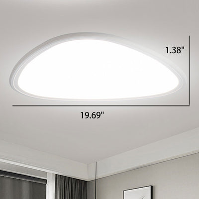 Modern Minimalist Aluminum Acrylic Round Triangle LED Flush Mount Ceiling Light