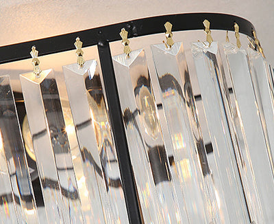 Modern Crystal Square 5-Light Flush Mount Ceiling Light