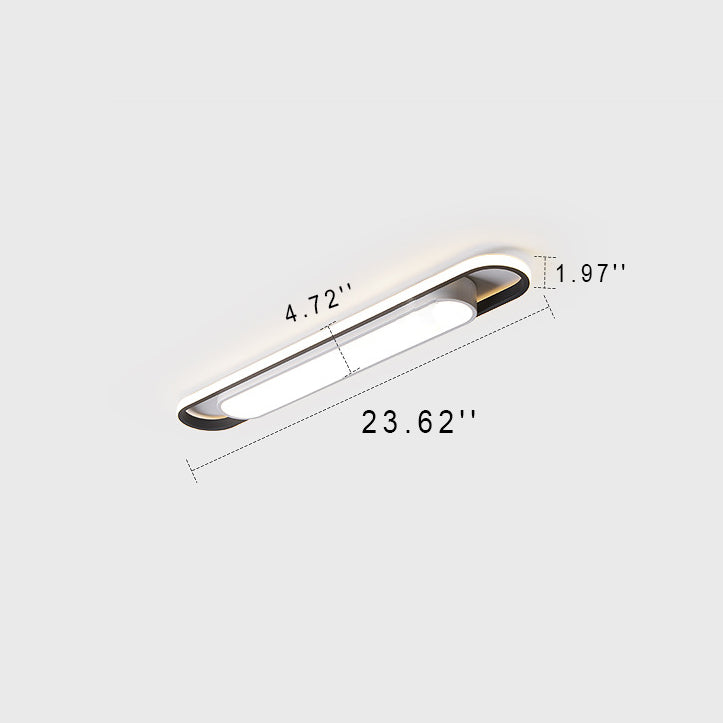 Nordic Minimalist Long Bar Ring LED Deckeneinbau-Deckenleuchte 