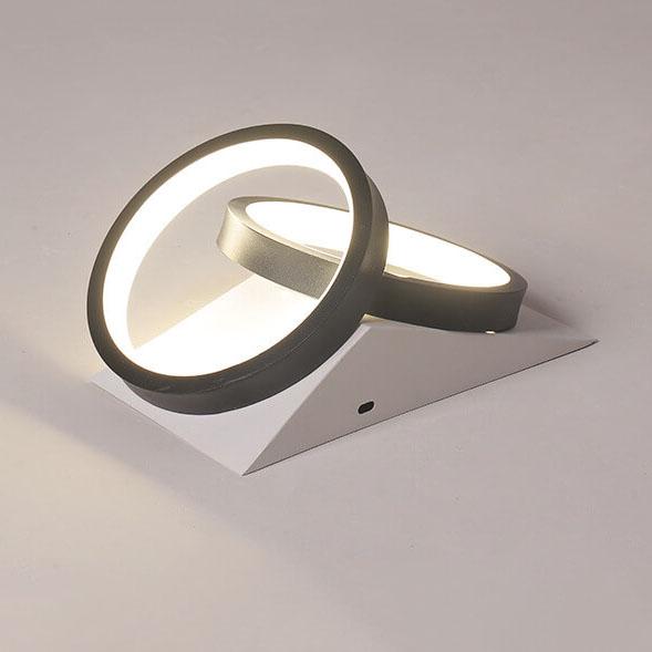 Moderne Minimalistische Kreis 2-Licht LED-Halbeinbau-Deckenleuchte 