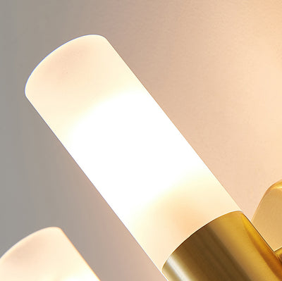 مصباح حائط LED عصري فاخر بعمود أكريليك ونحاس 1/2/4 ضوء 