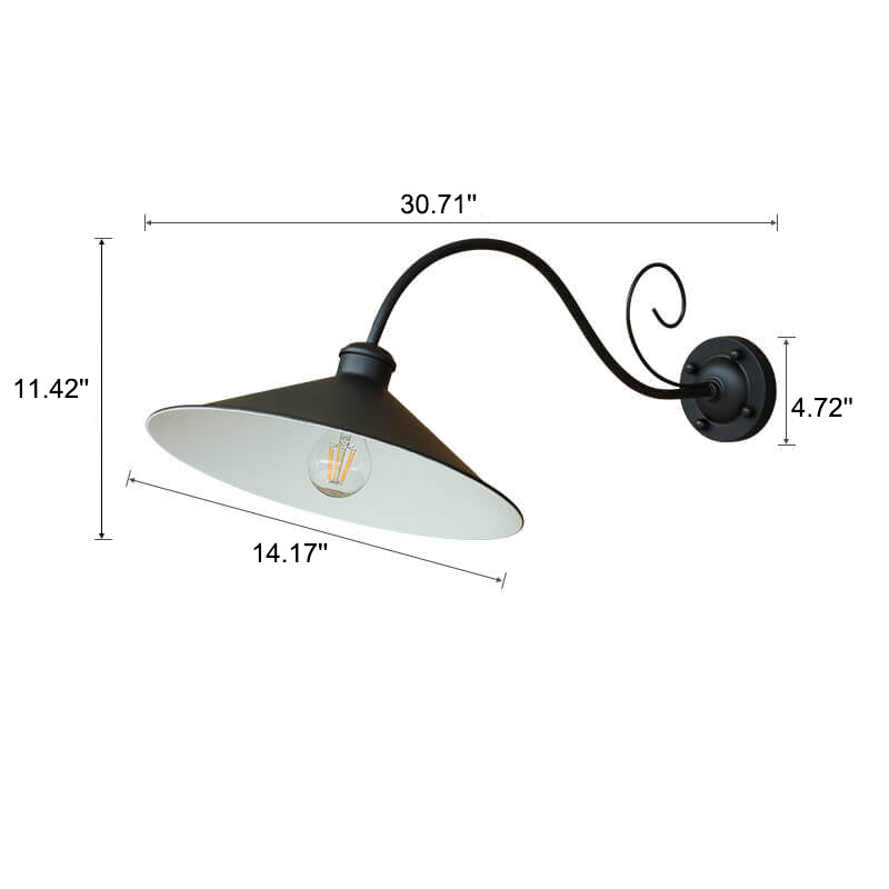 Retro Industrielle Scheune 1-Licht Outdoor Wasserdichte Wandleuchte Lampe 