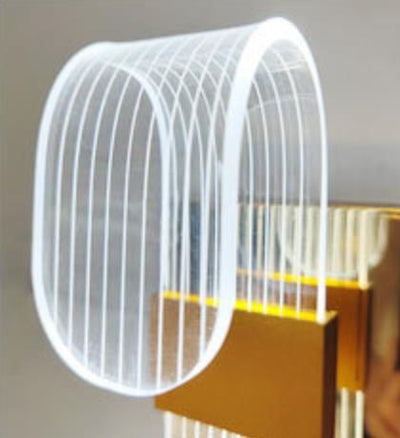 Moderne gebogene Acryl-Aluminium-LED-Wandleuchte 