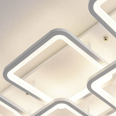 Minimalist Square Combination Acrylic LED Flush Mount Ceiling Light