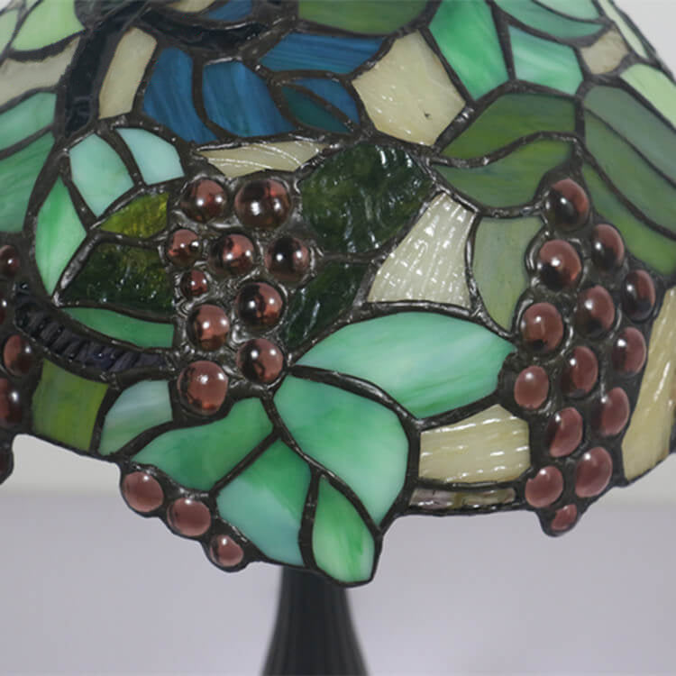 Tiffany Rustic Fruit Stained Glass 1-Light Table Lamp