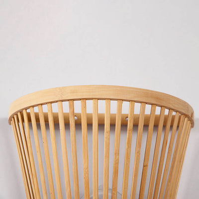 Vintage Bamboo Half Fan 1-Light Wandleuchte 