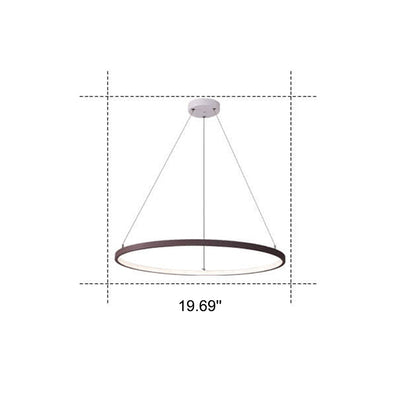 Nordic Minimalist Art Circle Alloy LED Chandelier