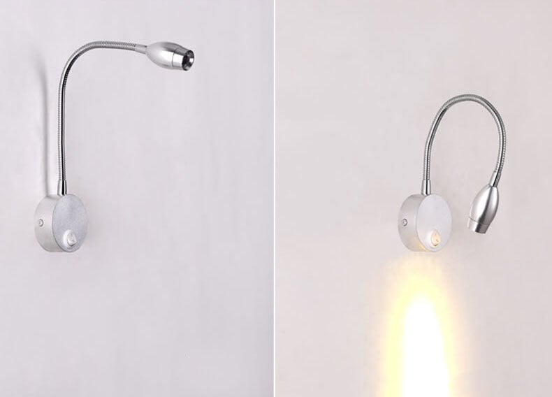 Modern Flexible Hose Spotlight 1-Light LED Wall Sconce Lamp