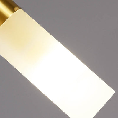 Modern Copper Glass Cylinder 1-Light Pendant Light