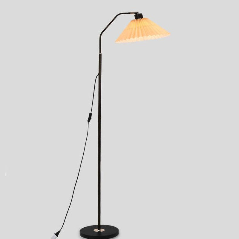 Minimalist Fabric Pleated Shade 1-Light Standing Floor Lamp