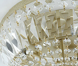 Vintage Round Crystal 4/6 Light Flush Mount Ceiling Light