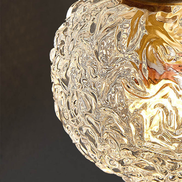 Lámpara de Aplique de Pared de 1 Luz con Globo de Cristal de Copo de Nieve Moderno 
