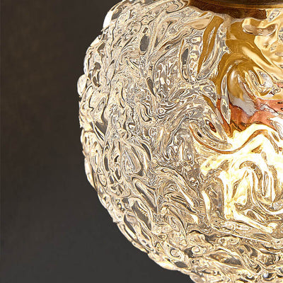 Modern Snowflake Crystal Globe 1-Light Wall Sconce Lamp