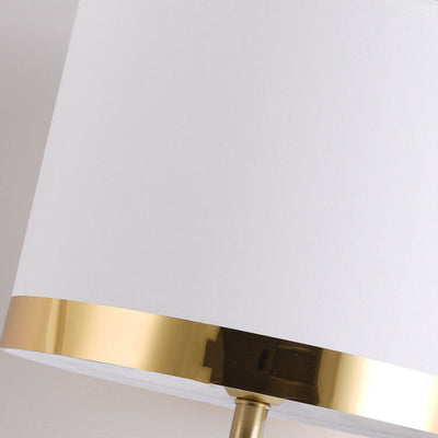 Nordic Fabric Gold Linear Base 1-Light  Table Lamp