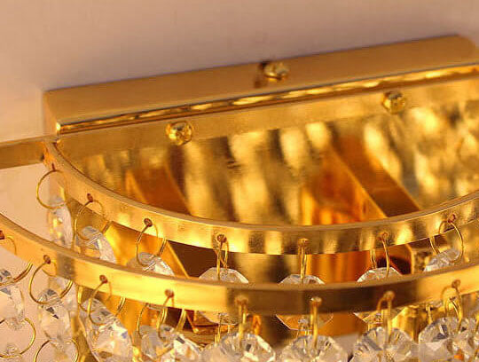 Modern Luxury Crystal Tassel 2-Light Wall Sconce Lamp