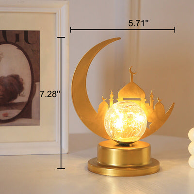 Muslim Eid Moon Castle LED Night Light Decorative Table Lamp