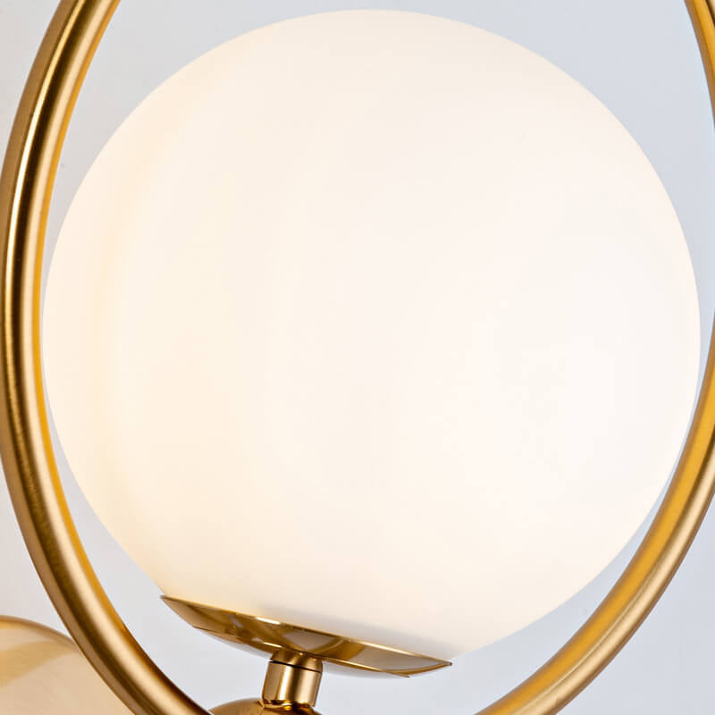 Lampe murale à une lumière avec abat-jour globe circulaire créatif moderne 