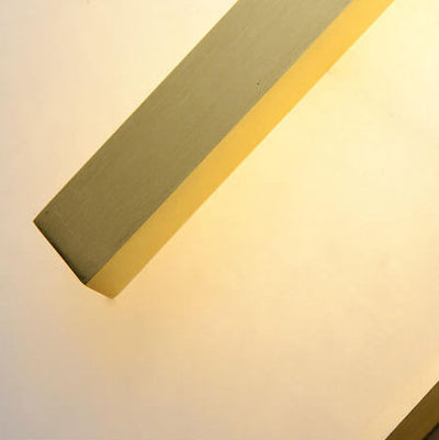Lampe murale à LED 1 lumière en laiton carré en marbre chinois de luxe 
