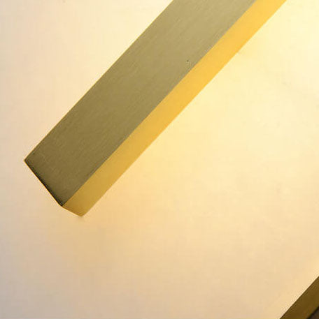 Lampe murale à LED 1 lumière en laiton carré en marbre chinois de luxe 