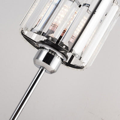 Moderner minimalistischer Glassäulen-Schirm 1-Licht Tischlampe 