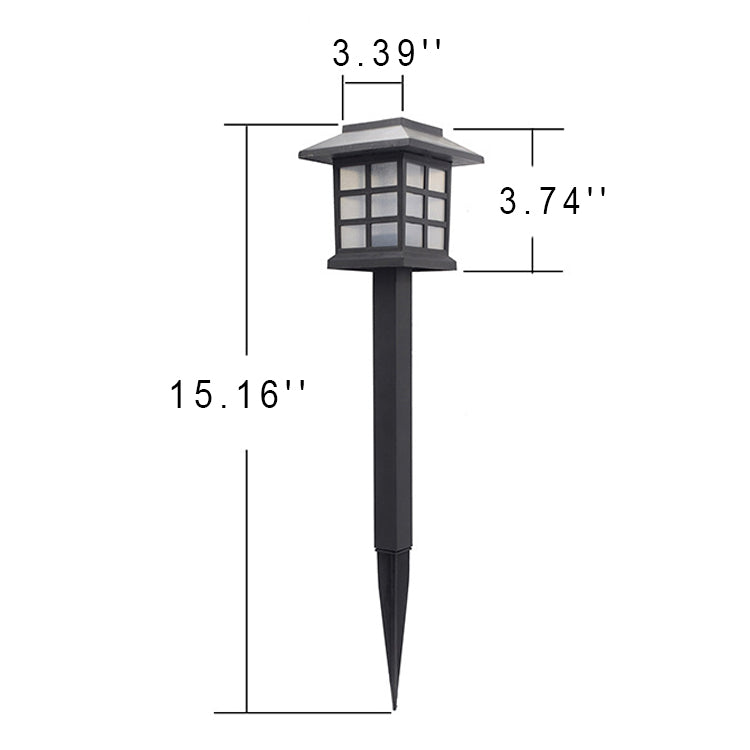 Quadratische Solarlaterne LED im Freien wasserdichtes Garten-Bodenstecker-Licht 