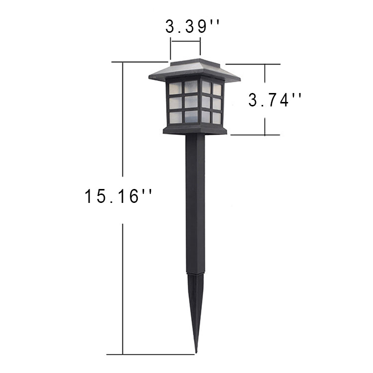 Solar Square Lantern LED Outdoor Waterproof Garden Ground Plug  Light