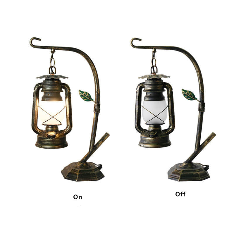 Vintage Antique Kerosene Lamp 1-Light Table Lamp