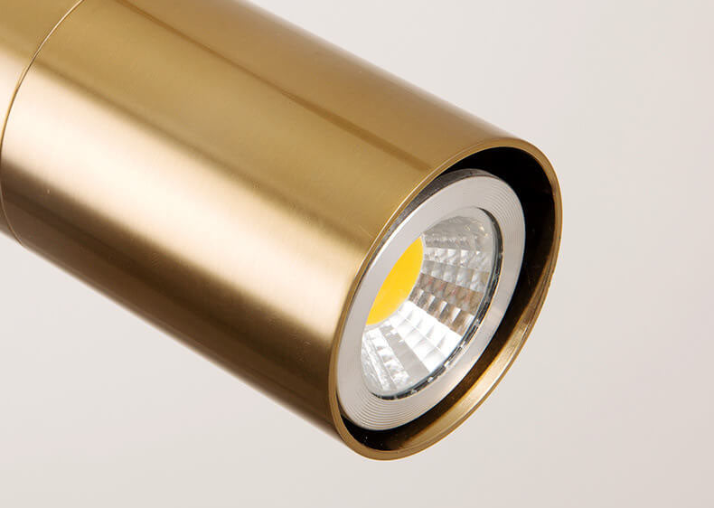Modern Minimalist Gold 1-Light LED Spotlight Pendant Light
