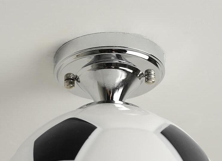 Creative Basketball Soccer Glass 1-Light Semi-Flush Mount Ceiling Light