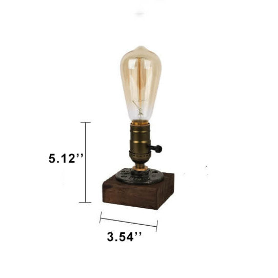 Lámpara de Mesa Vintage Industrial de Hierro con 1 Luz 