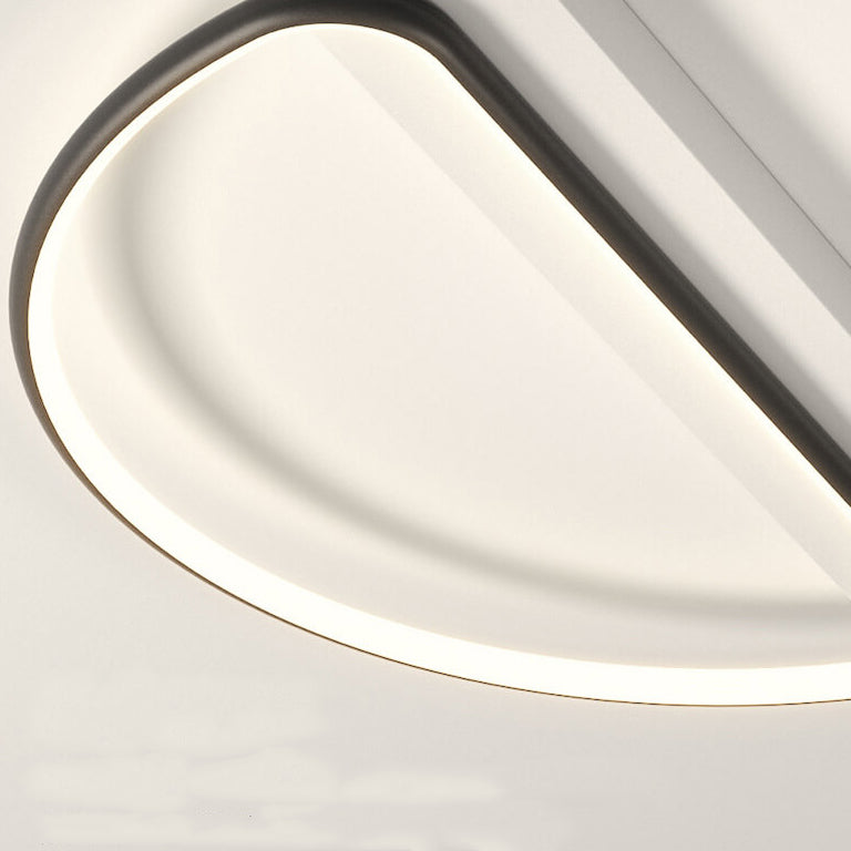 Luz de techo LED empotrada redonda minimalista en blanco y negro 