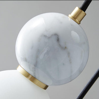 Modern Marble Round Ball 1-Light Pendant Light