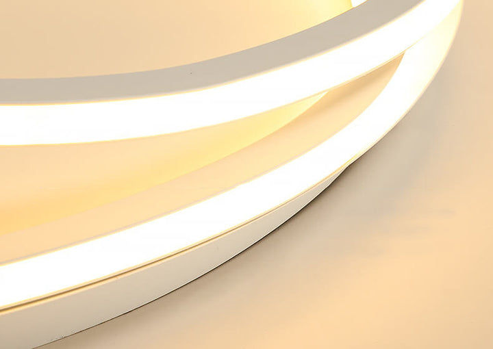 Modern Minimalist Double Circle LED Flush Mount Ceiling Light