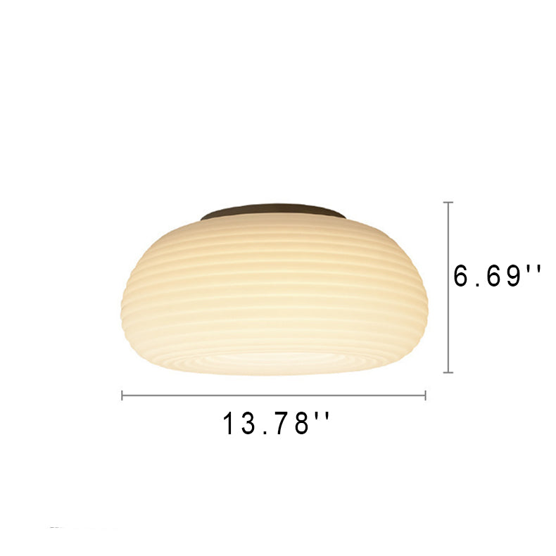 Minimalist Round Globe PE Material LED Flush Mount Ceiling Light