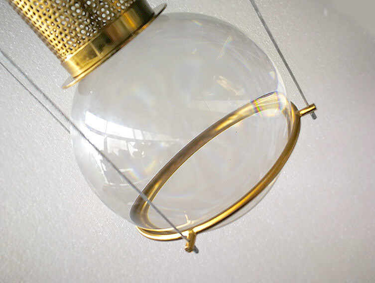 Nordic Crystal Orb Glas LED Pendelleuchte 