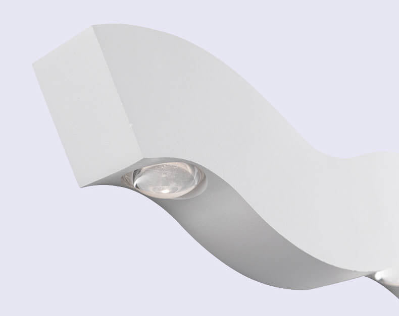 Modern Aluminum Wave LED Waterproof Outdoor Wall Sconce Lamp