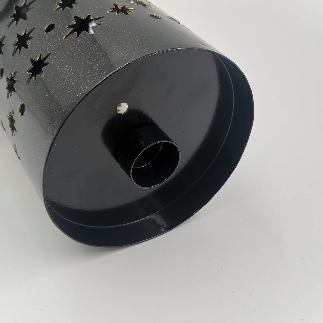 Farol de Hierro Solar Estrella Luna LED Exterior Impermeable para Jardín de Césped 