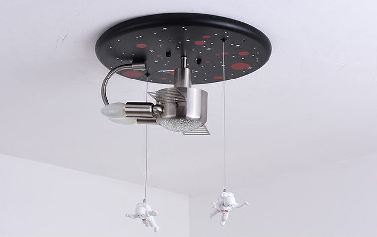 Plafonnier Satellite Spaceman Créatif 3 Lumières 