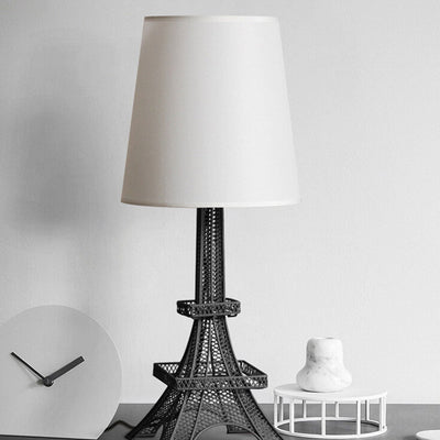 Modern Creative Eiffel Tower Fabric 1-Light Table Lamp