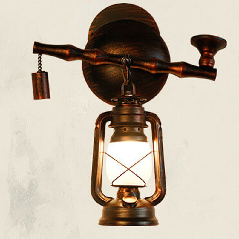 Vintage Pipe Kerosene Iron Antique Wall Sconce Lamp